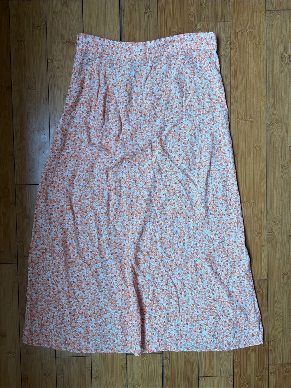 Orange Floral Maxi Skirt - H&M 8 - Picture 3 of 7